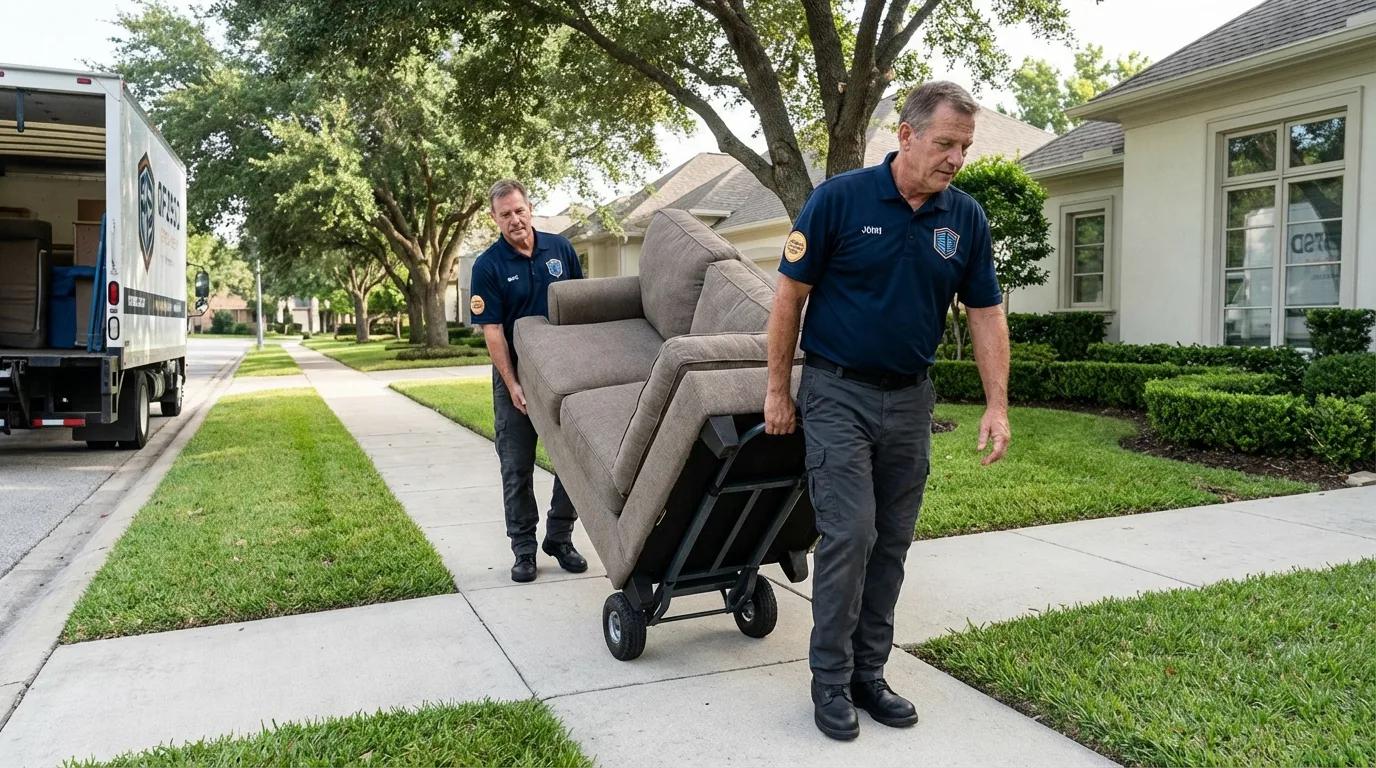 Local residential moving crew loading furniture in Havana, IL